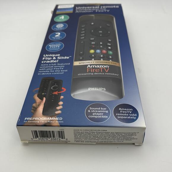 Philips Universal Remote for Amazon Fire TV with Flip & Slide Cradle. New In Box - Picture 3 of 11